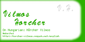 vilmos horcher business card