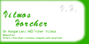 vilmos horcher business card